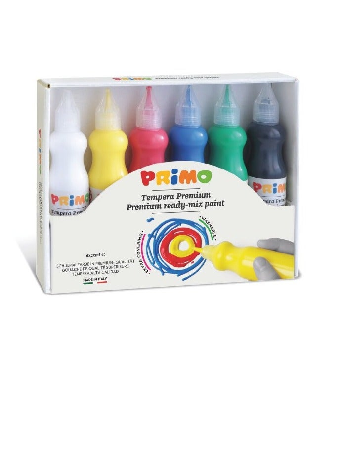 PRIMO Set of 6 Watercolours 75ml with Liner by Primo - Image 1