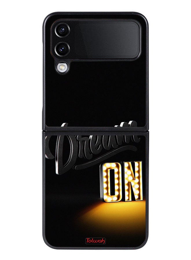 Tolwak Samsung Galaxy Z Flip 4 Protective Case Cover Dream On - Image 1