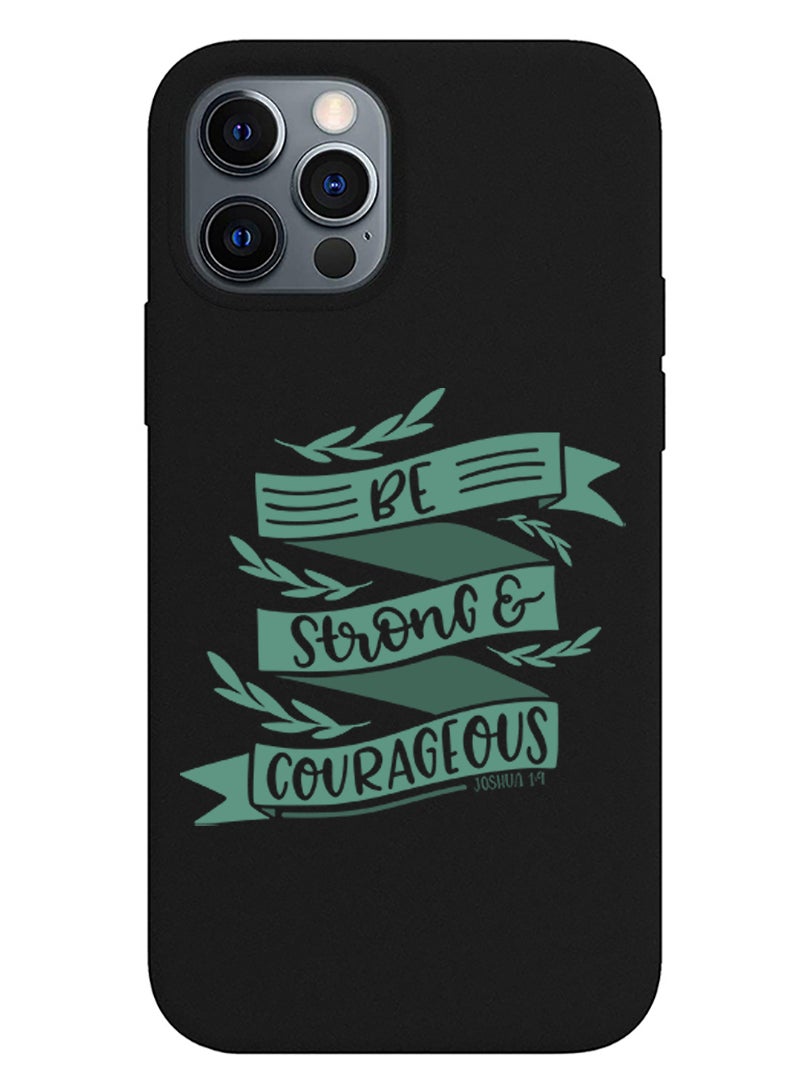 Theodor - Protective Slim Fit Case Liquid Silicone Cover with Full Body Protection Anti-Scratch Shockproof Case For iPhone 12 Pro Black  - FORZA483 Social Distancing expert copy - Image 1