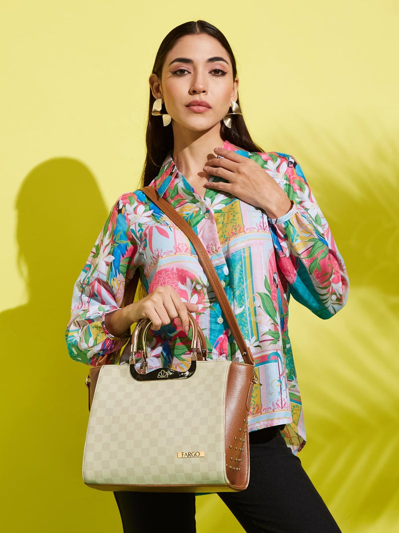 Fargo Stylish Handbag for Women Ladies purse for women & girls (Biege) - Image 3