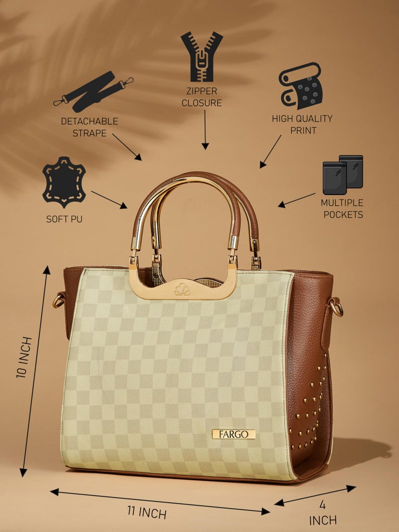 Fargo Stylish Handbag for Women Ladies purse for women & girls (Biege) - Image 5