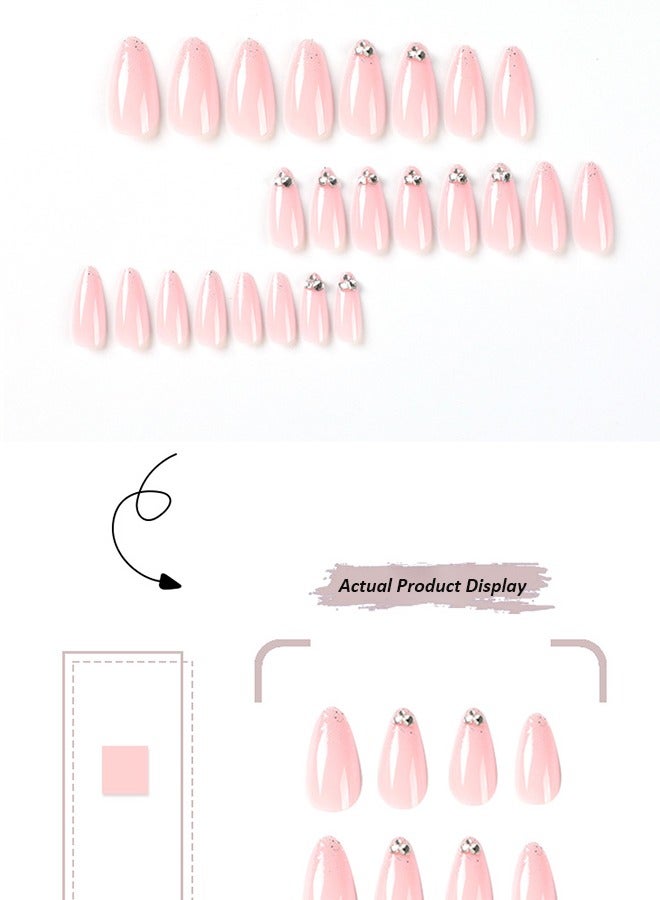 24Pcs Soft Gel Press-On Nails - Seamless, No Fade, Short Salon-Like Pink Nails for Women & Girls in the Middle East - Image 3
