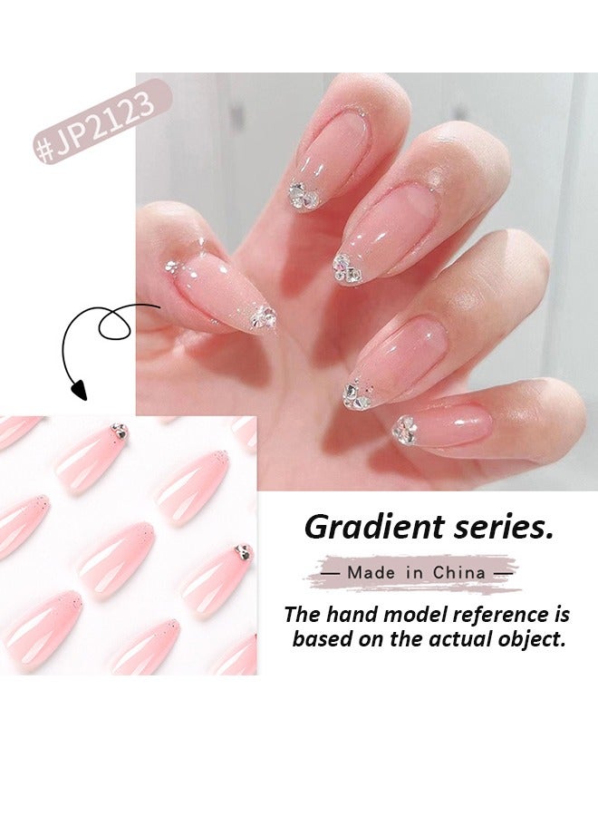 24Pcs Soft Gel Press-On Nails - Seamless, No Fade, Short Salon-Like Pink Nails for Women & Girls in the Middle East - Image 2