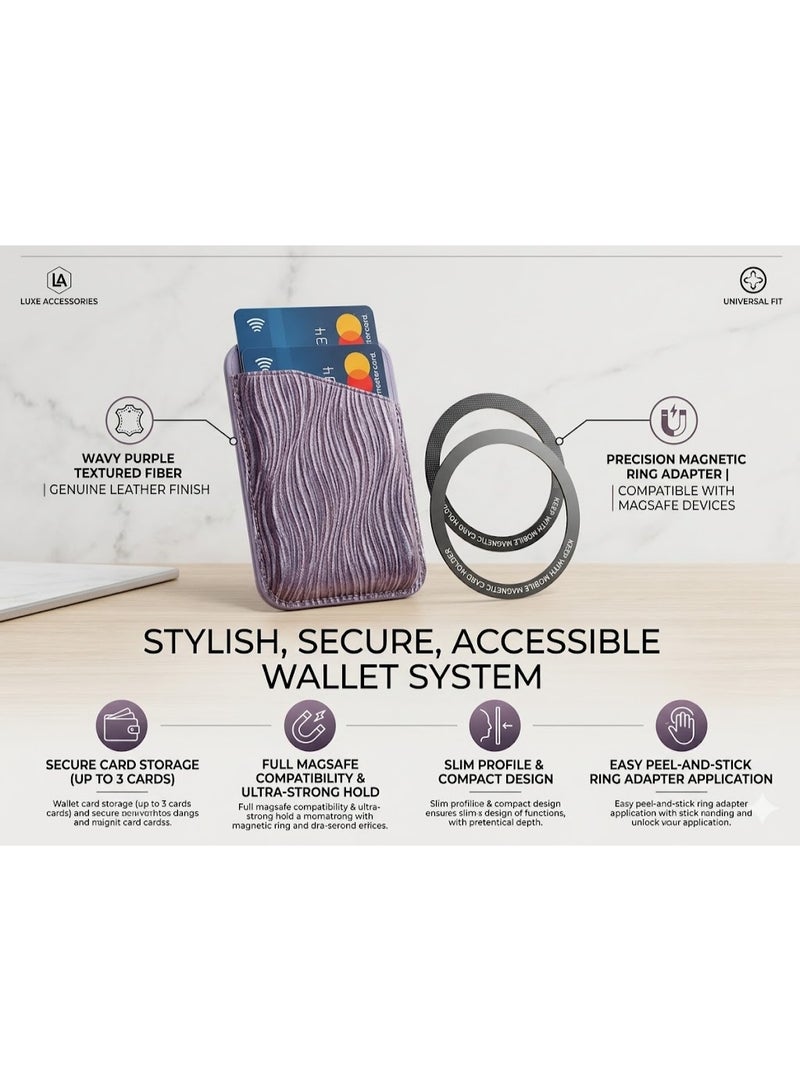 EYEZOOP Magnetic Wallet for iPhone, Premium Knit Fabric Card Holder with Ultra-Strong Magnetic Array, Slim Phone Wallet Holds Up to 3 Cards - Image 4