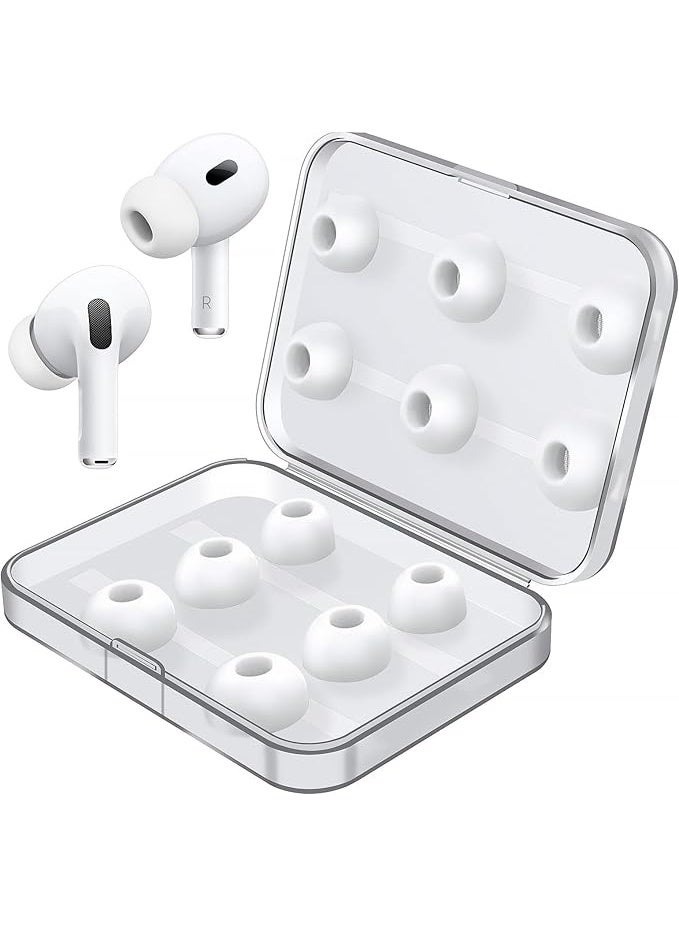 12-Piece Replacement Ear Tips for AirPods Pro/AirPods Pro 2, Silicon Ear Buds Tips with Portable Storage Box (S/M/L) (6 Pairs)  - Image 1