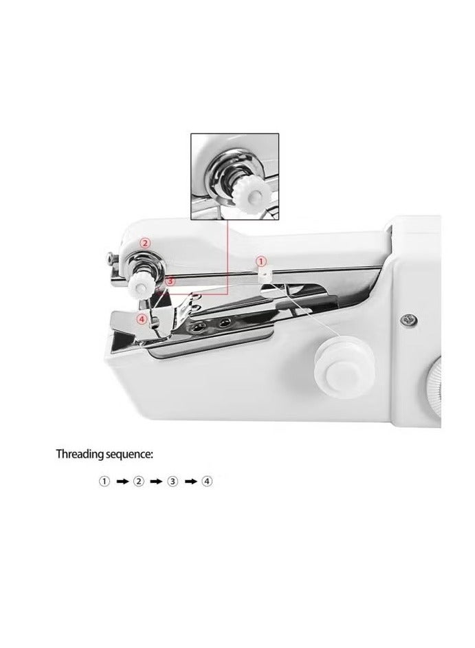 ماكينة خياطة يدوية ومحمولة لخياطة وحياكة دقيقة بدون كهرباء للملابس والأقمشة. - Image 4