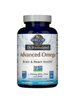 Dr. Formulated Advanced Omega Fish Oil Lemon 1290Mg Epa Dha + Dpa In Triglyceride Form Single Source Omega 3 Supplement For Ultimate Brain & Heart Health Nongmo 180 Softgels