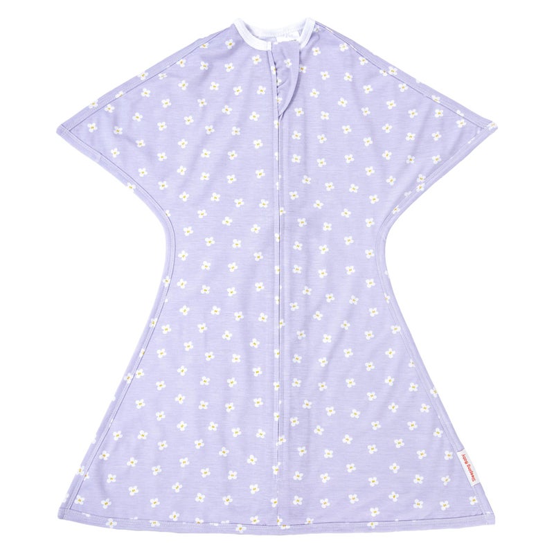 SleepingBaby ZipadeeZip Transition Swaddle Cozy Baby Swaddle Blanket with Zipper Convenience Roomy Wearable Blanket for Easy Diaper Changes Paperwhite Flowers Small 48 Month