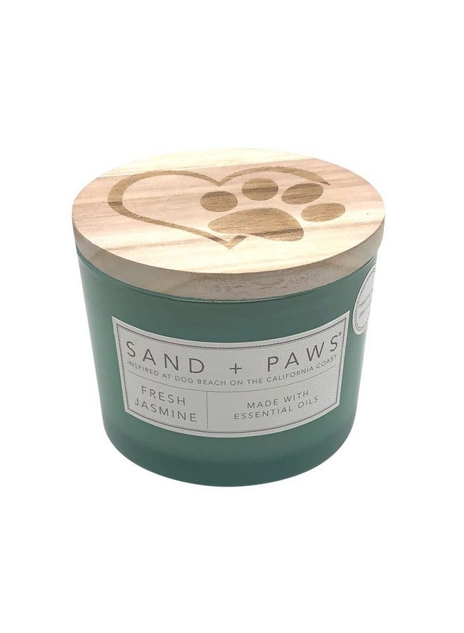 Sand + Fog Sand + Paws Scented Candle - Fresh Jasmine - Additional Scents And Sizes -Luxurious Air Freshening Jar Candles Neutralize Pet Odors And Enhance Home Décor - 100% Cotton Lead-Free Wicks - 12 Oz - Image 1