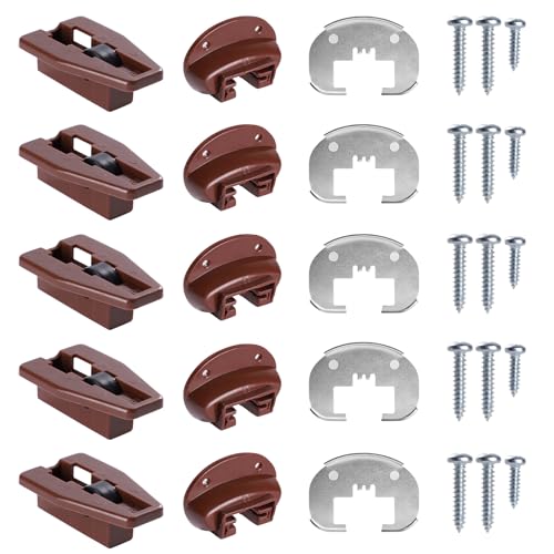 ChenYu for Kenlin Rite-Trak II Drawer Slides Replacement 5 Sets of Rite Track 2 Drawer Repair Parts for Dresser and Nightstand Drawers - 168 Track Guides (5) - Image 1