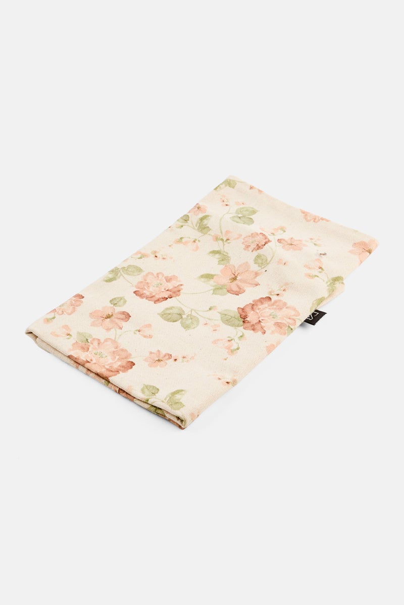 Muy Mucho Floral Printed Cushion Cover 45 x 45 cm, Beige Combo - Image 2