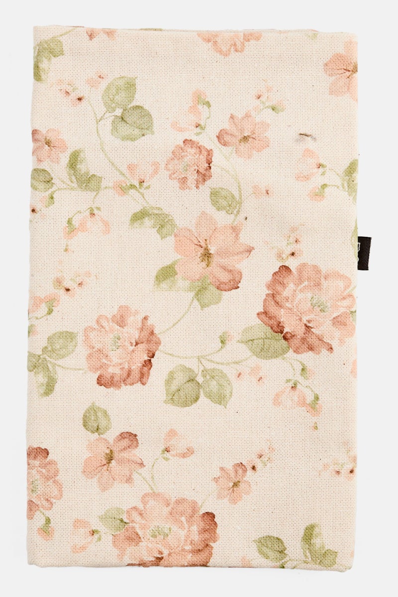 Muy Mucho Floral Printed Cushion Cover 45 x 45 cm, Beige Combo - Image 1