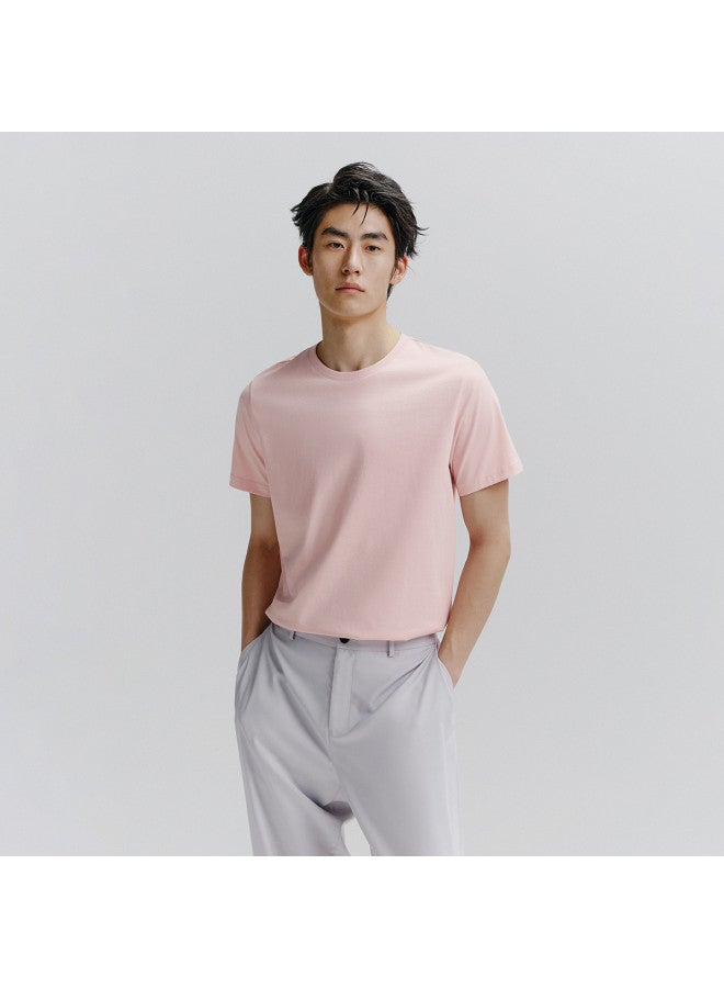 Waxbird Men's Autumn Short-sleeve Base Layer Solid Color Couple Men's T-shirt - Image 2