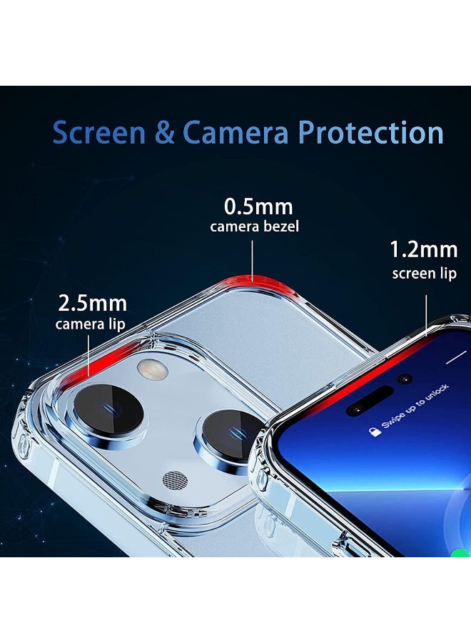 Case For iPhone 13\14 Clear Magnetic Cover MagSafe Compatible - Hybrid Protective Crystal Clear Hard Back Case - Shockproof Silicone Frame - Slim Transparent Case for Apple iPhone 13\14 - Image 2