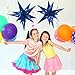 Tellpet Star Balloons Starburst Spike Shaped Balloon 2pcs Large Royal Blue - Image 2