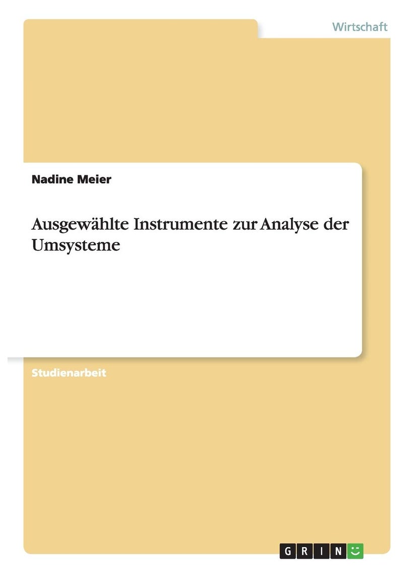 Ausgewählte Instrumente zur Analyse der Umsysteme 