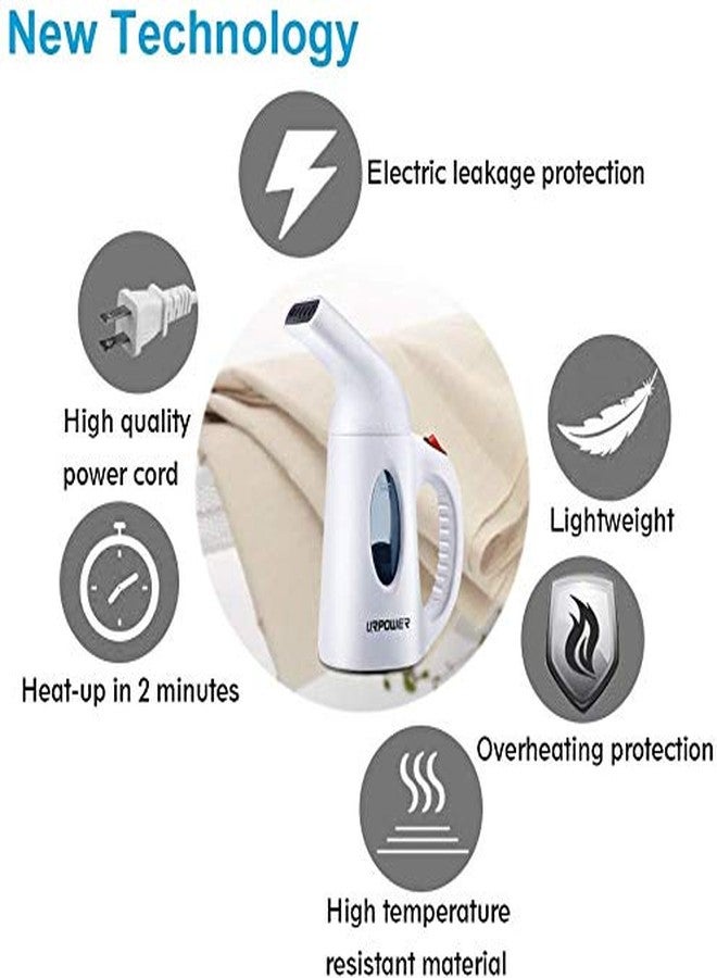 URPOWER Steamer for Clothes Steamer, Portable Handheld Garment Fabric Steamer Fast Heat-up Powerful Clothes Steamer with High Capacity for Home and Travel - Not for Abroad - Image 4