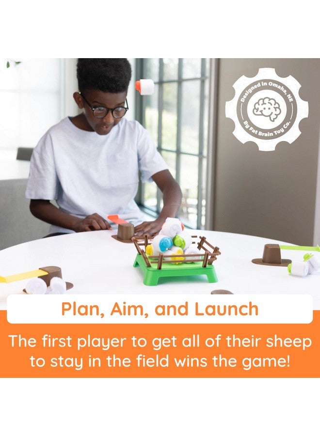 Fat Brain Toys Fat Brain Toys Heap-O-Sheep Game, Family Board Games for Kids and Adults, Game of Catapulting Sheep, 6 to Adult, 2 to 4 Players  - Image 4