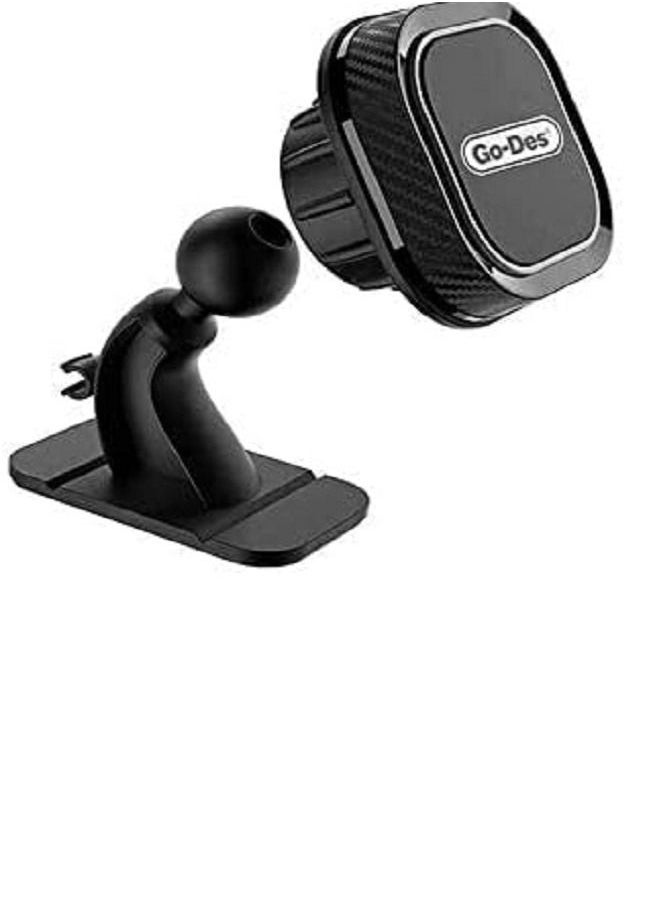 GO-DES - 2 in 1 360 Degree Rotation Magnet Dashboard Car Mount Holder - Image 1