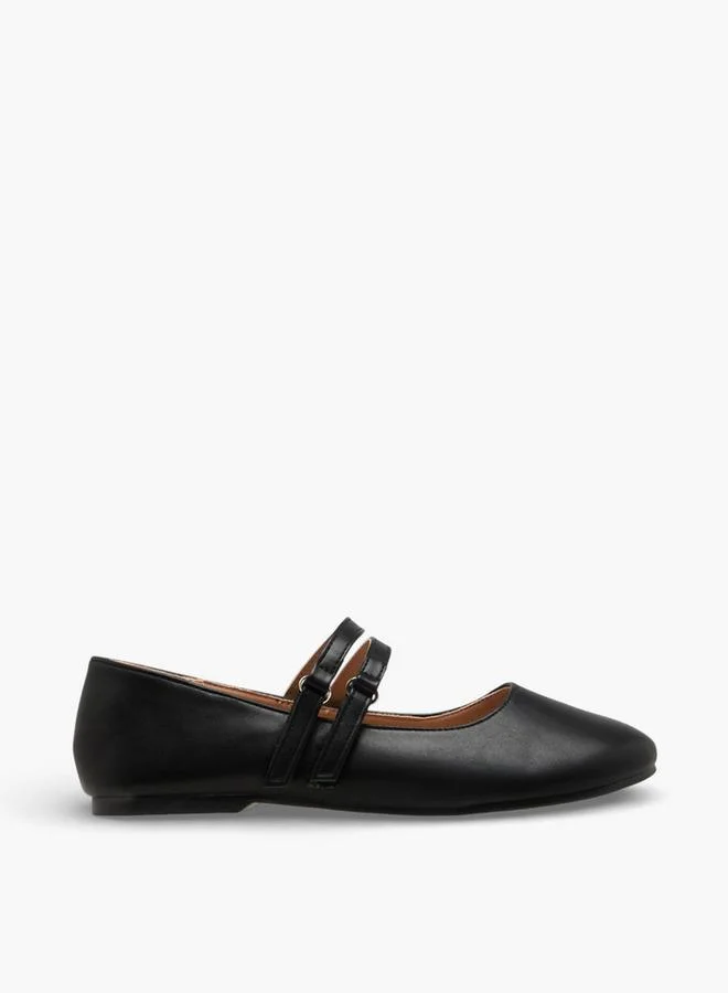 Little Missy BLACK Girls Hook & Loop Ballerina Shoes for Women | Best Price UAE