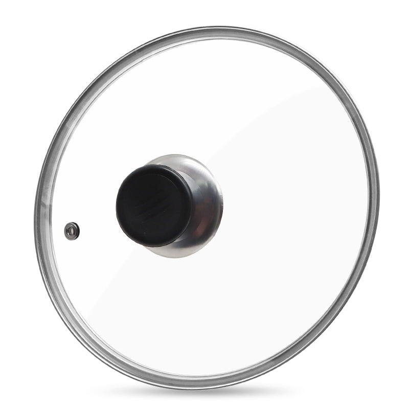 Bcautay Glass Lid for Frying Pan Tempered Glass Pot Lid with Stainless Steel Rim for 8 Inch Frying Pan Wok Pot Skillet (8 Inch) - Image 1