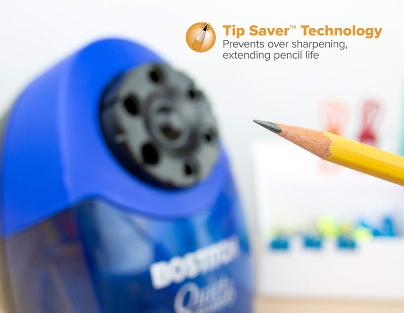 Bostitch Office QuietSharp 6 Electric Pencil Sharpener, Heavy Duty Classroom Sharpener, Size Selector with 6 Different Sizes, Perfect for Classroom and Homeschool Use, Blue - Image 5