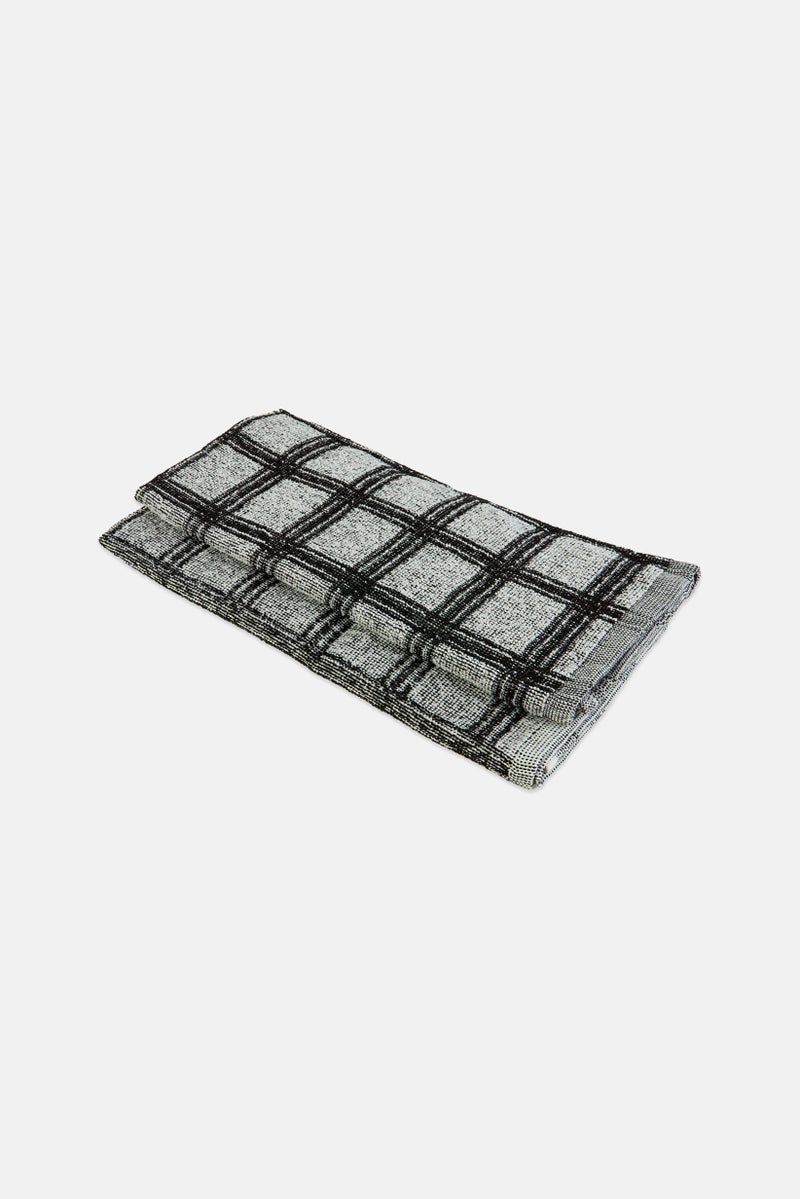 Bombay 2 Pcs Double Sided Checkered Cotton Kitchen Towel, Multicolor - Image 2