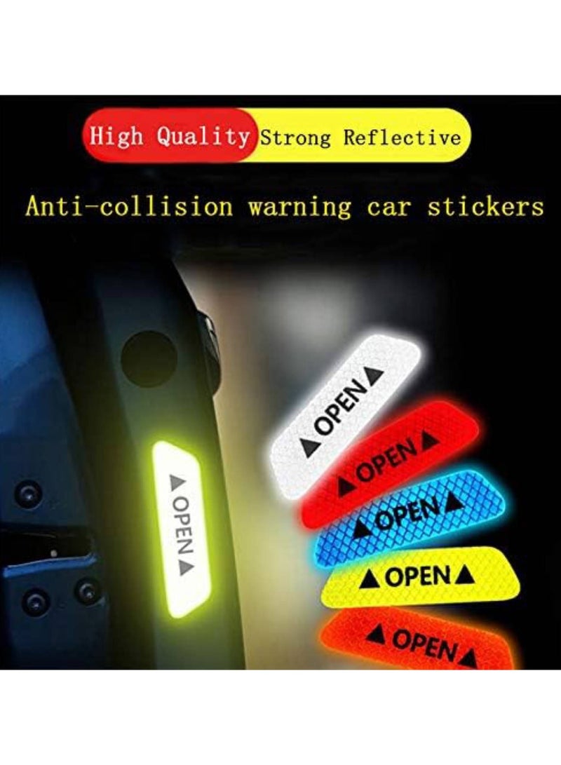 SOLDOUT Reflective Car Door Open Warning, Collision Warning Decals Sticker for Car (Neon Green, Pack of 4) - Image 5