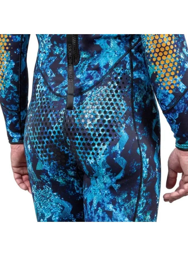 DYNAMICNORD SFS-2 FREE DIVE SUIT 1.5MM HOODED JACKET + PANT CAMO/BLUE - XL - Image 3