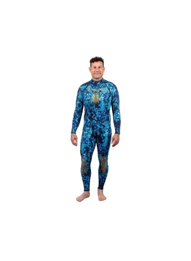 DYNAMICNORD SFS-2 FREE DIVE SUIT 1.5MM HOODED JACKET + PANT CAMO/BLUE - XL - Image 1