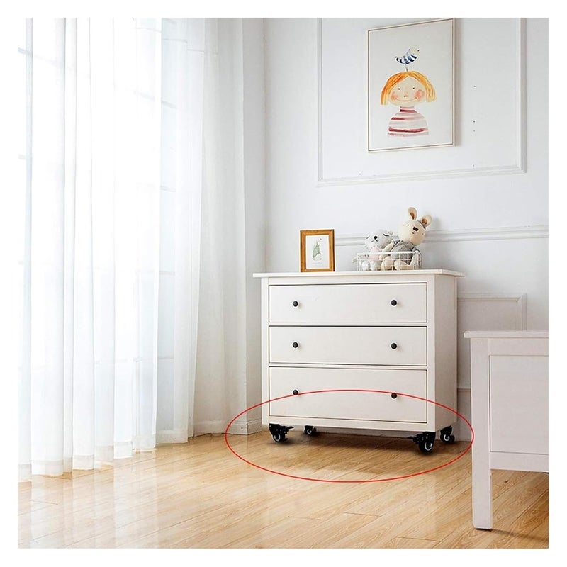 عجلات كاستور ذات ساق ملولبة M8، ثقيلة الواجب، سعة 150 كجم، عجلة عالمية - Image 3