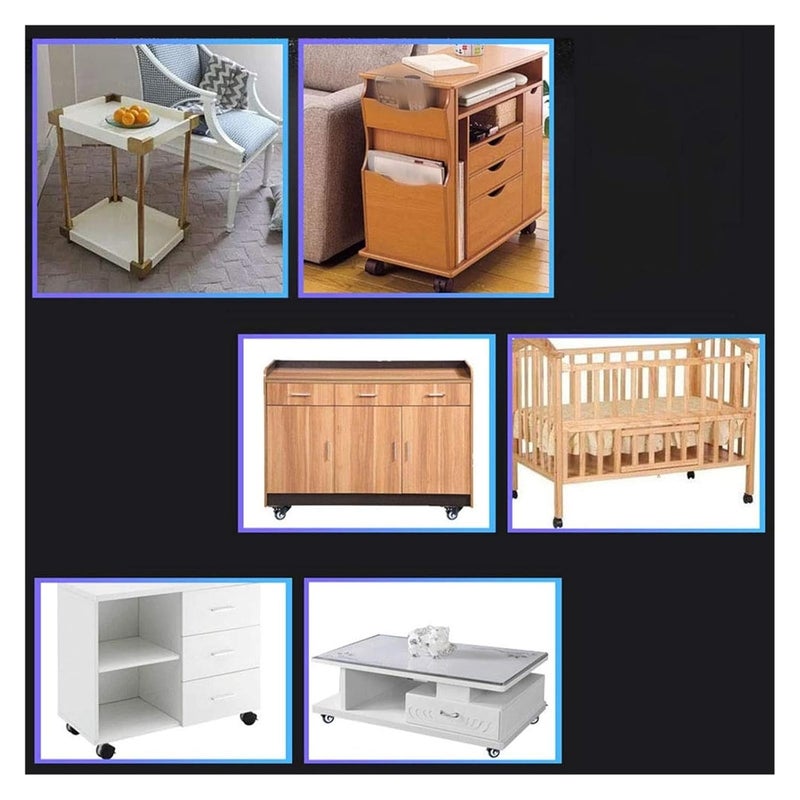 عجلات كاستور ذات ساق ملولبة M8، ثقيلة الواجب، سعة 150 كجم، عجلة عالمية - Image 5