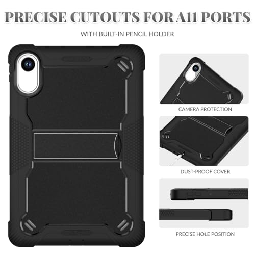 ProElite Cover for Xiaomi Redmi Pad 2 11 inch Case, Rugged Shockproof Heavy Duty Back Case Cover for Xiaomi Redmi Pad 2 11 inch, Black - Image 5