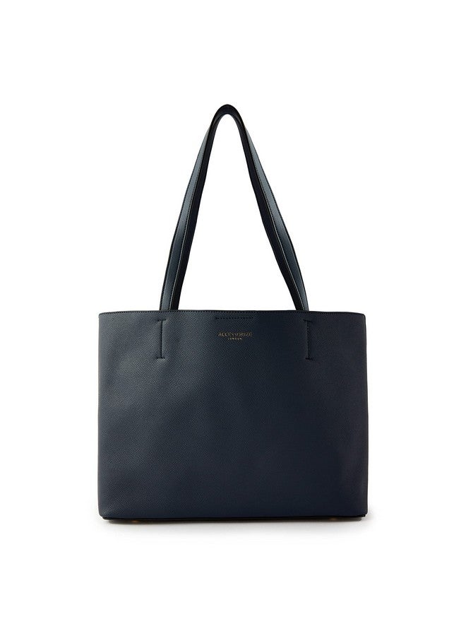 Accessorize London Women's Navy Blue Leo Tote Bag | tote bags for women office use |Work bag for women | Latest Shoulder bag for ladies - Image 1