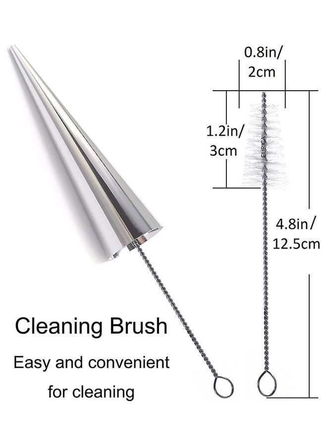 NIBEMINENT 16-Piece Ice Cream Cone And Croissant Crispy Mold Set Silver - Image 4