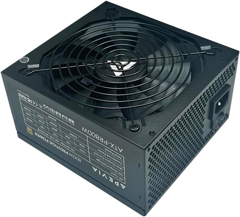 APEVIA ATX-PR800W بريستيج 800 واط 80+ معتمد، متوافق مع RoHS، PFC نشط مزود طاقة ألعاب ATX - Image 1