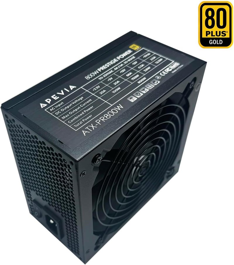 APEVIA ATX-PR800W بريستيج 800 واط 80+ معتمد، متوافق مع RoHS، PFC نشط مزود طاقة ألعاب ATX - Image 5