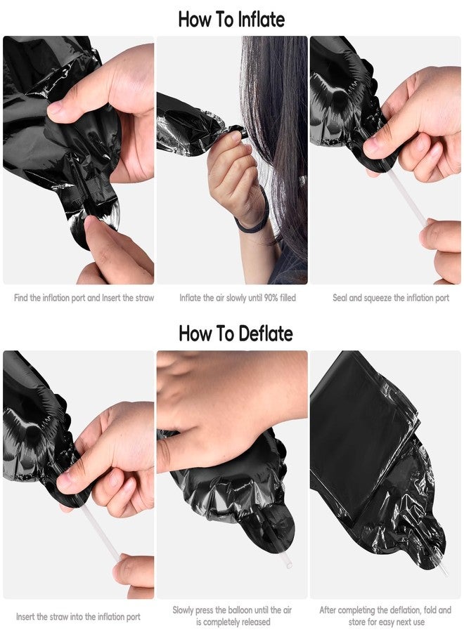 EMART Black Happy Birthday Banner Balloons 16 Inch Mylar Foil Letters Birthday Sign Bunting Reusable for Girls Boys Kids & Adults Birthday Decorations and Halloween Party Supplies - Image 3