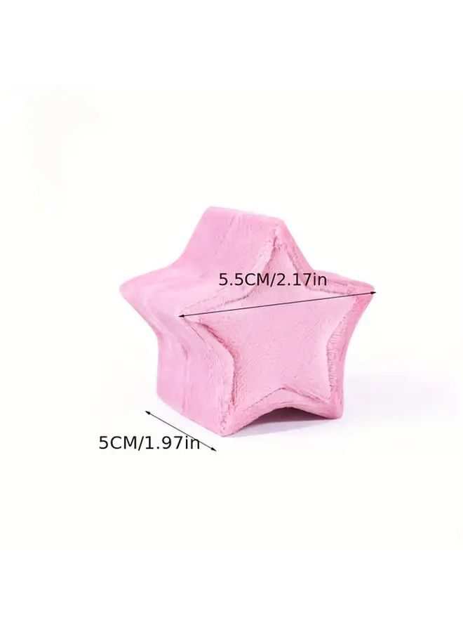 1pc Black Vintage Star Shaped Velvet Jewelry Box with Soft Fabric Lining Open Top Design for Earrings Rings Accessories Durable Plastic Desktop Organizer Home Decor Jewelry Storage - Image 5
