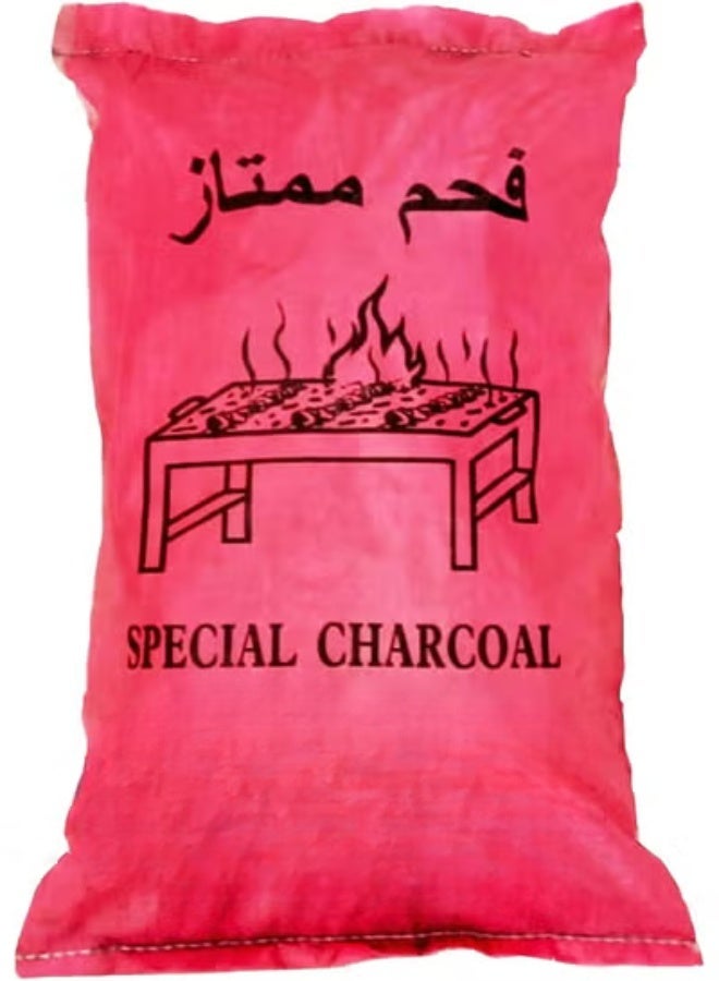 فحم خشب طبيعي للشواء 2 كجم، نكهة مدخنة، قطع متوسطة الحجم للشوايات والمدخنات والتخييم والطهي الخارجي - Image 1