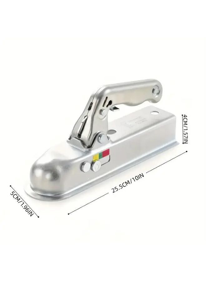 3 In 1 European Trailer Connector 50mm Ball Hitch Silvery Heavy Duty Towing Accessory - Image 4