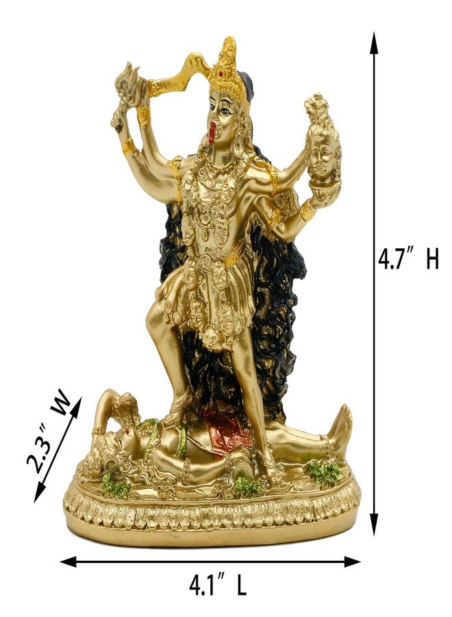 BangBangDa Hindu Goddess Kali Statue Sculpture - Indian God Decorative Antique Idol - India Goddess of Time and Death Figurine Murti Pooja Puja Buddha Temple Mandir Decor - Image 4