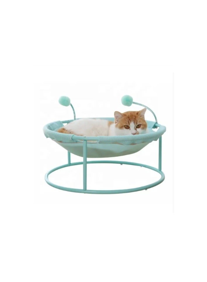 Generic Small Pets Soft Breathable Comfortable Mesh Cloth Pet Sleeping dog Bed elevated washable detachable Cat Hammock Bed- blue - Image 4