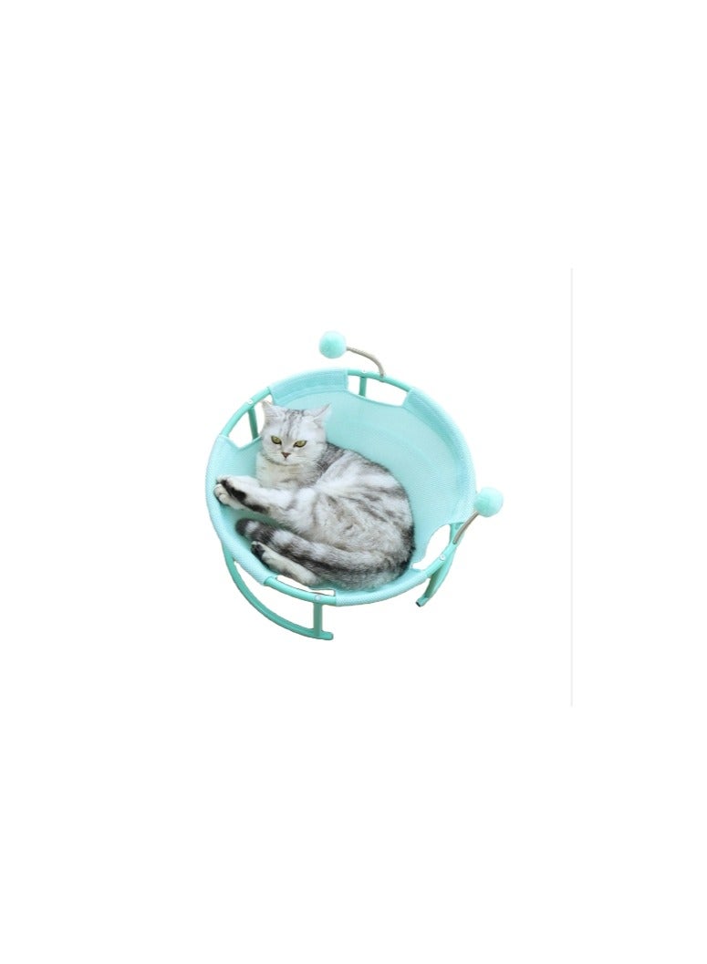 Generic Small Pets Soft Breathable Comfortable Mesh Cloth Pet Sleeping dog Bed elevated washable detachable Cat Hammock Bed- blue - Image 5