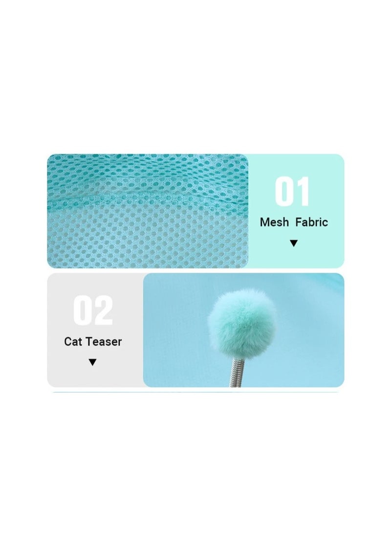 Generic Small Pets Soft Breathable Comfortable Mesh Cloth Pet Sleeping dog Bed elevated washable detachable Cat Hammock Bed- blue - Image 2