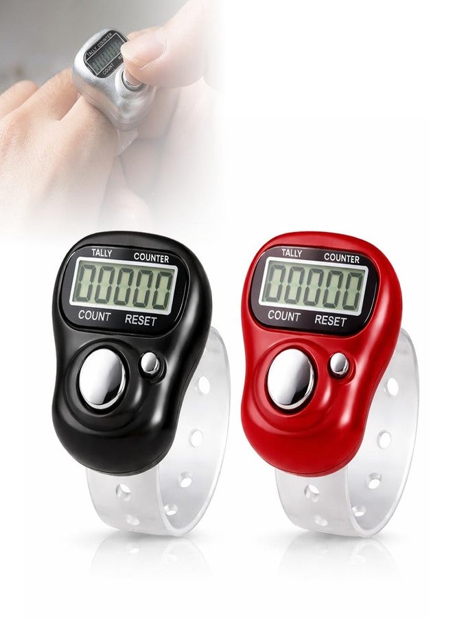 MIKANIX Counter Finger Ring, Digital Hand Click Counter for Chanting, Mantra Jap, Prayer, Step Counting & Sports Use (Pack of 2) - Image 1