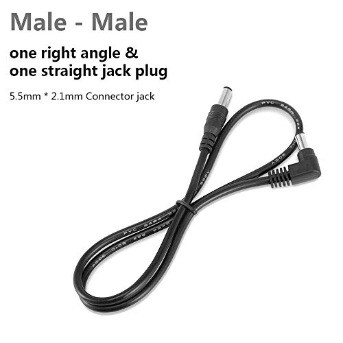 AlloverPower 4-Pack DC Male to Male Cable 5.5mm X 2.1mm Connector Plug Patch Wire Adapter Extension Cord for Strip Light, DVR CCTV Surveillance Security Camera, Audio Recording, Car, Monitor 2Ft - Image 3