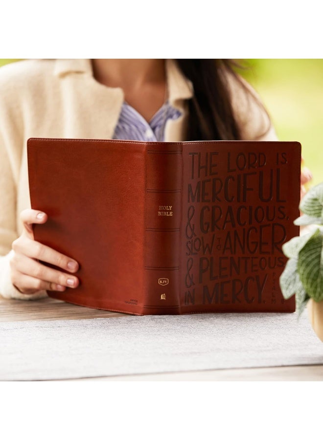 KJV, Journal Reference Edition Bible, Verse Art Cover Collection, Leathersoft, Brown, Red Letter, Comfort Print: Let Scripture Explain Scripture. Reflect on What You Learn. - Image 2
