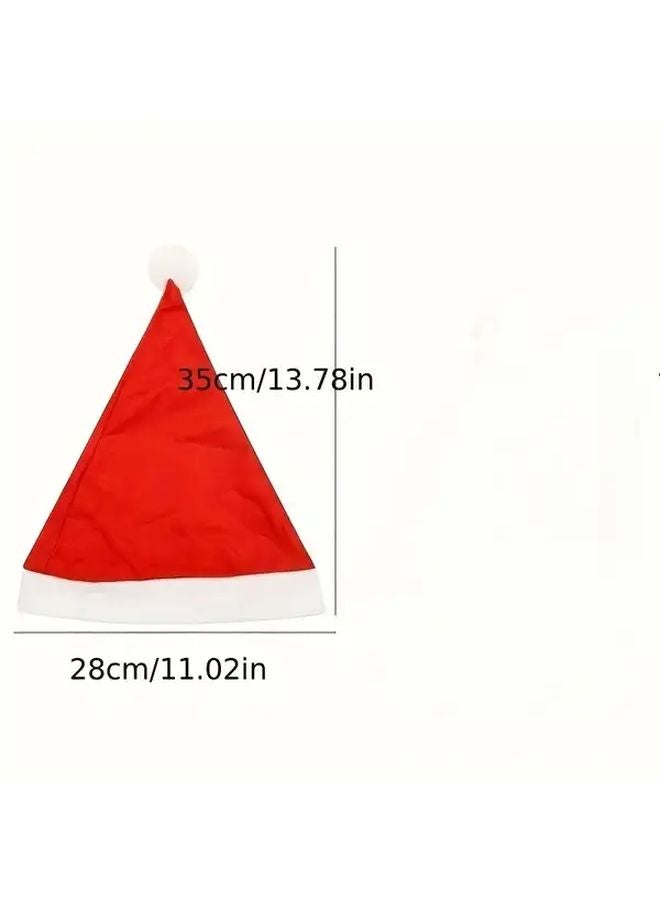 20pcs Red Christmas Hats Lightweight Non Woven Fabric Holiday Party Decorations - Image 5