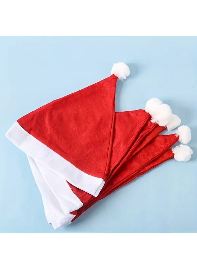20pcs Red Christmas Hats Lightweight Non Woven Fabric Holiday Party Decorations - Image 4